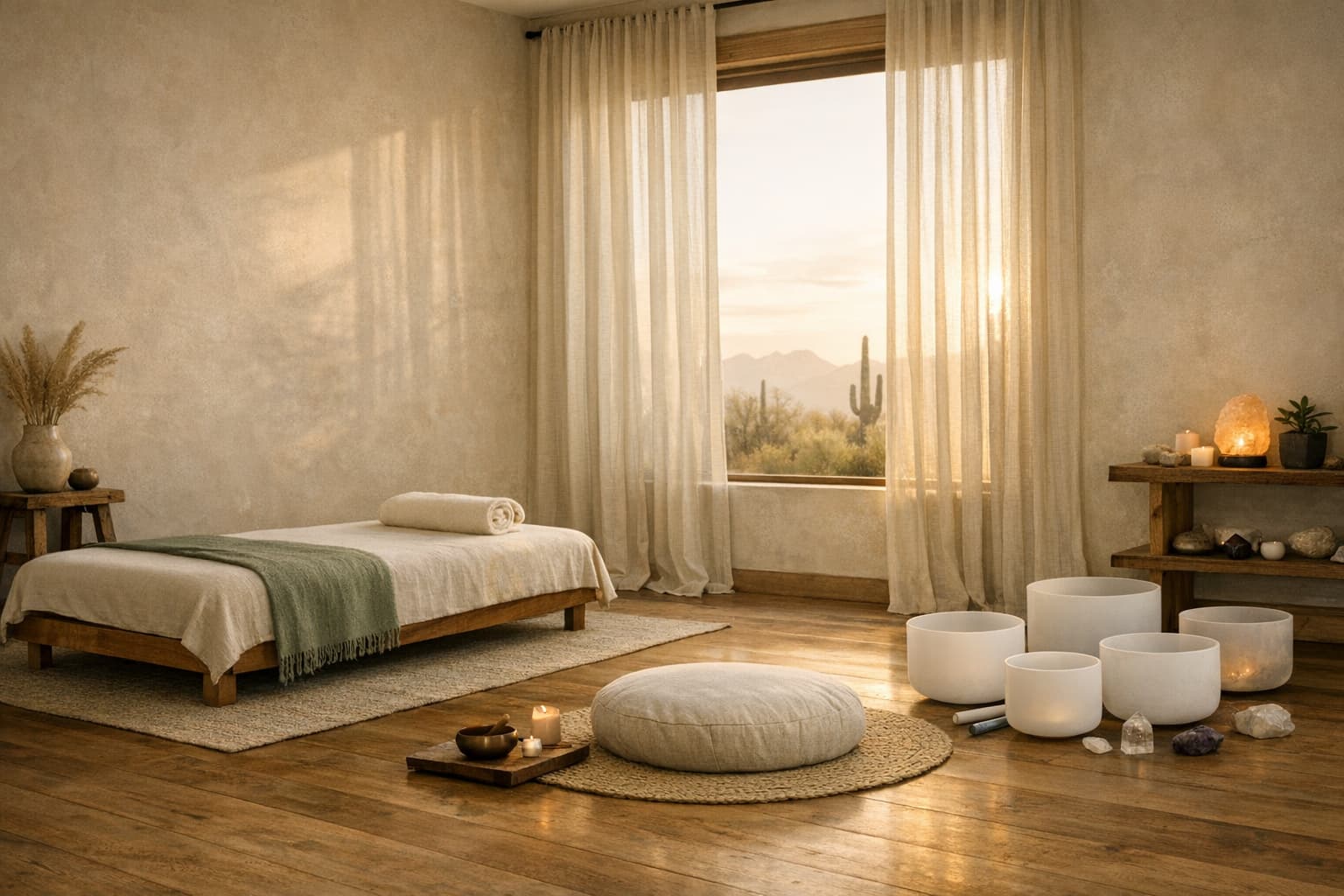 Healing and meditation studio atmosphere at MEditation TIME in Phoenix, Arizona